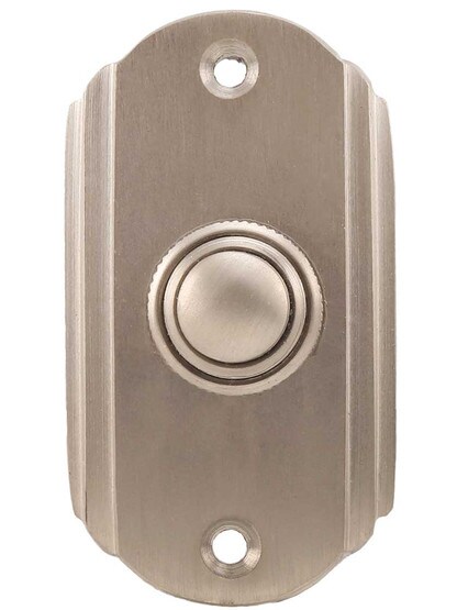 Streamline Deco Doorbell Button in Satin Nickel.